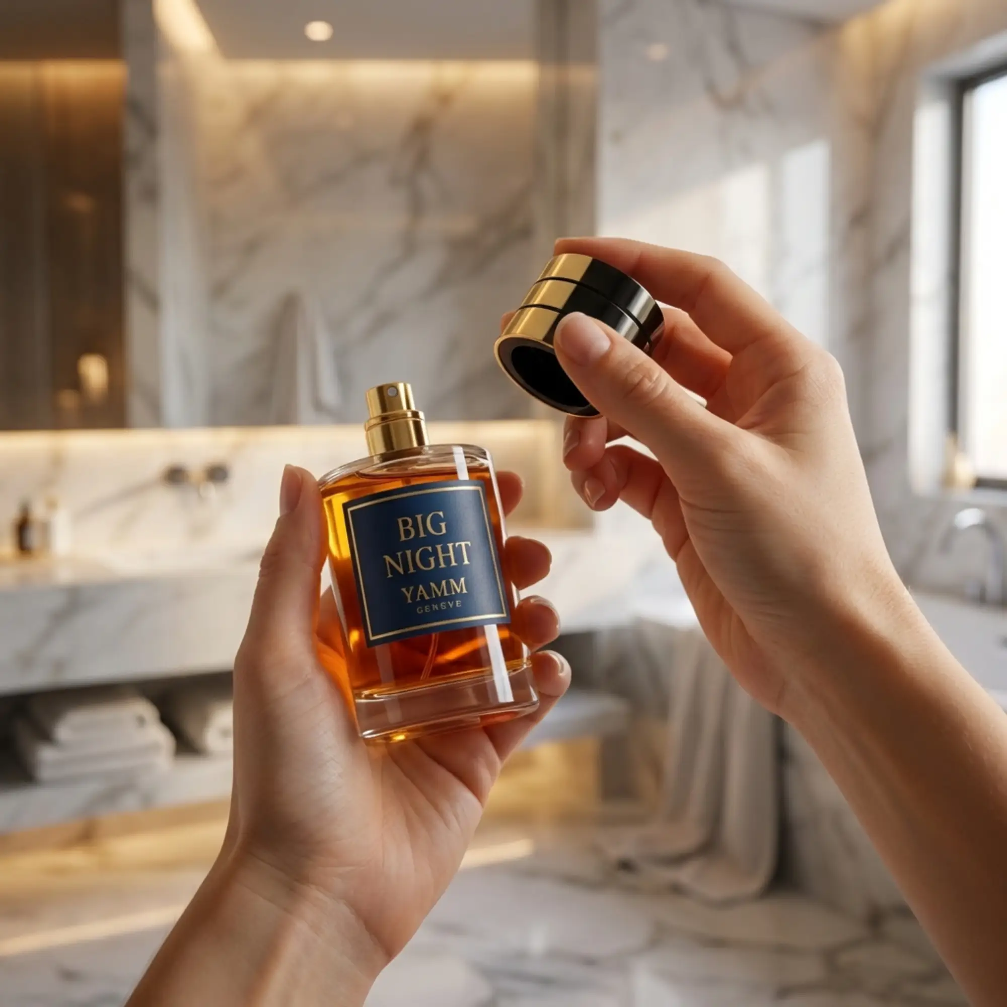 Big Night extrait de parfum mixte YAMM Genève inspiré de Grand Soir aux notes de tête Ciste d’Espagne, Orange, cœur Benjoin de Siam, Lavande et fond Ambre, Vanille, Fève de tonka, Musc, Cèdre visuel 04