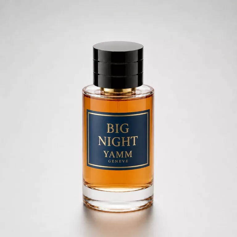 Flacon Big Night — illustration de la famille olfactive Ambrée · Maison YAMM Genève