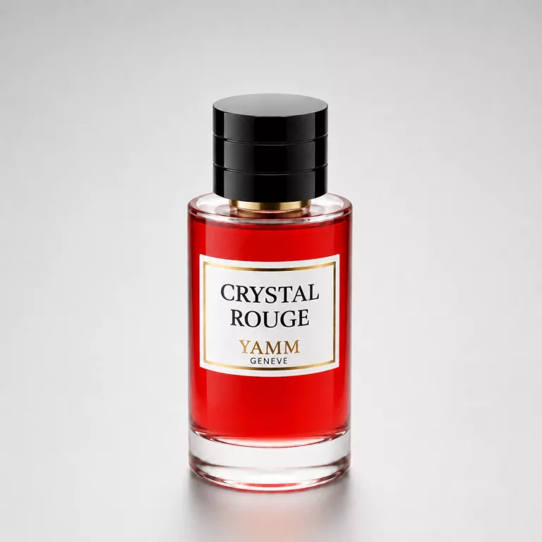 Crystal Rouge extrait de parfum mixte YAMM Genève inspiré de Baccarat Rouge 540 aux notes de tête Amande amère, Safran, cœur Jasmin d’Égypte, Cèdre de Virginie et fond Ambre gris, Musc, Bois de cachemire, Ambroxan visuel 01