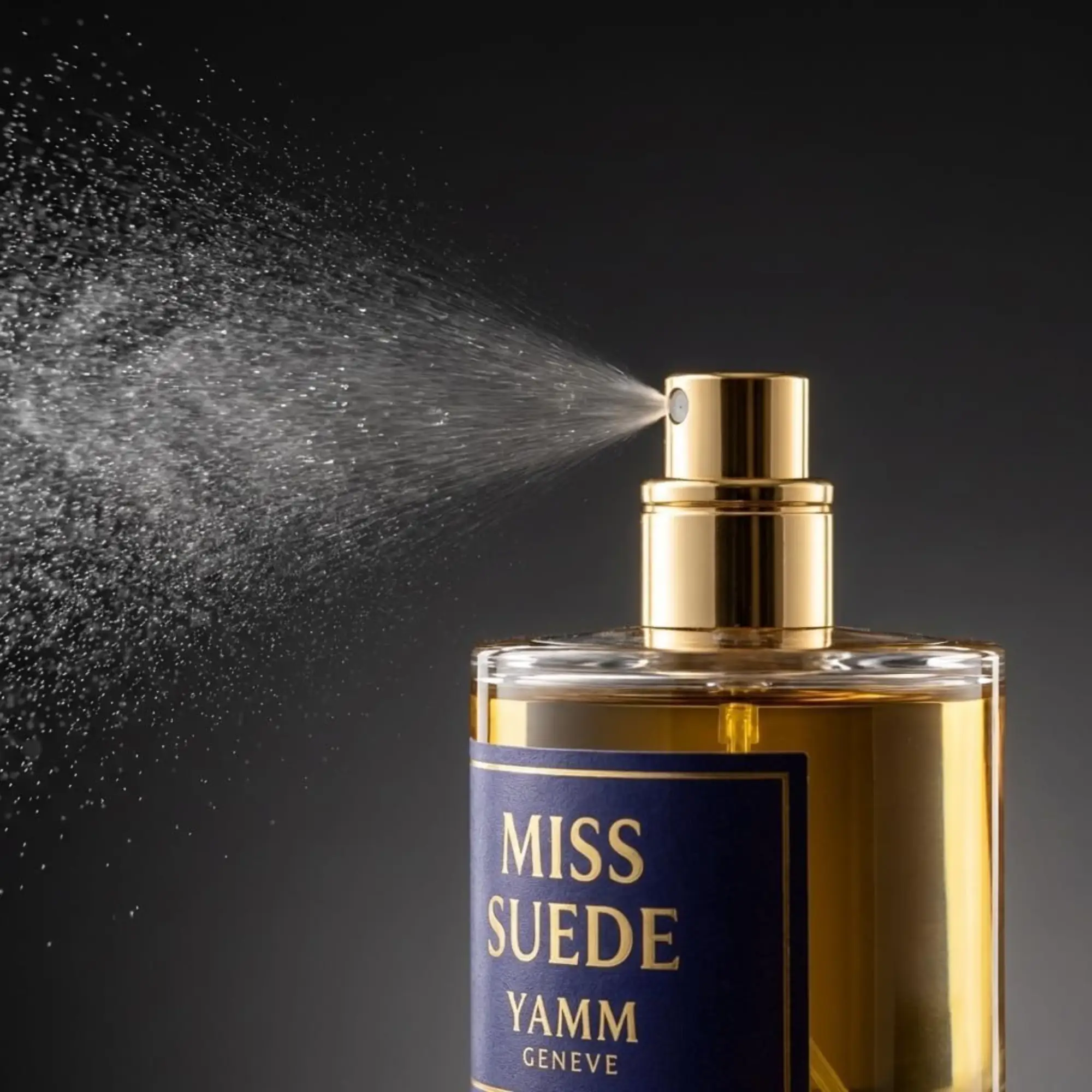 Miss Suede extrait de parfum femme YAMM Genève inspiré de White Suede aux notes de tête Thym, Thé, cœur Muguet, Safran, Rose et fond Daim, Musc, Bois de santal, Résine oliban, Ambre visuel 03
