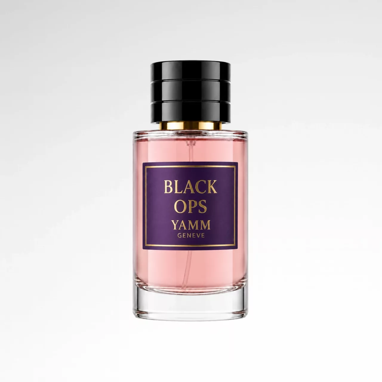 Black Ops extrait de parfum femme YAMM Genève inspiré de Black Opium aux notes de tête Poire, Poivre rose, Fleur d’oranger, cœur Café, Jasmin, Amande amère, Réglisse et fond Vanille, Patchouli, Bois de cachemire, Cèdre visuel 02