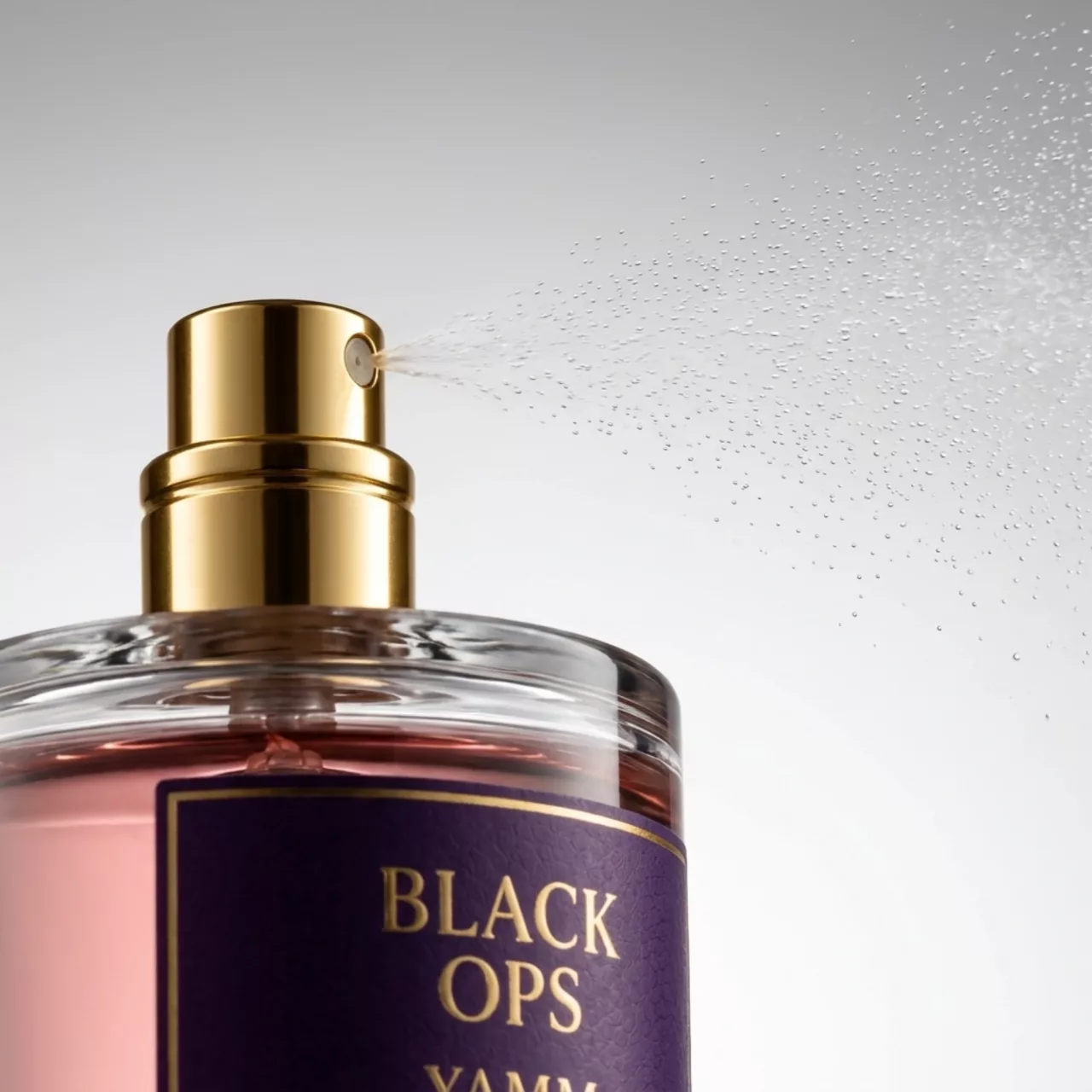 Black Ops extrait de parfum femme YAMM Genève inspiré de Black Opium aux notes de tête Poire, Poivre rose, Fleur d’oranger, cœur Café, Jasmin, Amande amère, Réglisse et fond Vanille, Patchouli, Bois de cachemire, Cèdre visuel 06