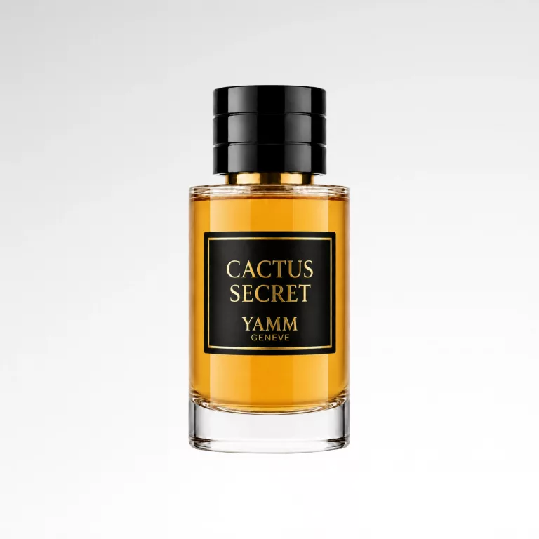 Cactus Secret extrait de parfum mixte YAMM Genève inspiré de Cactus Garden aux notes de tête Néroli, Angélique, Coriandre, Bergamote, Limone Costa d'Amalfi, Rose, cœur Jasmin, Jacinthe, Ylang-ylang, Patchouli, Mimosa et fond Bois de santal, Ambre, Mousse de chêne, Vétiver, Civette, Castoréum, Musc visuel 01