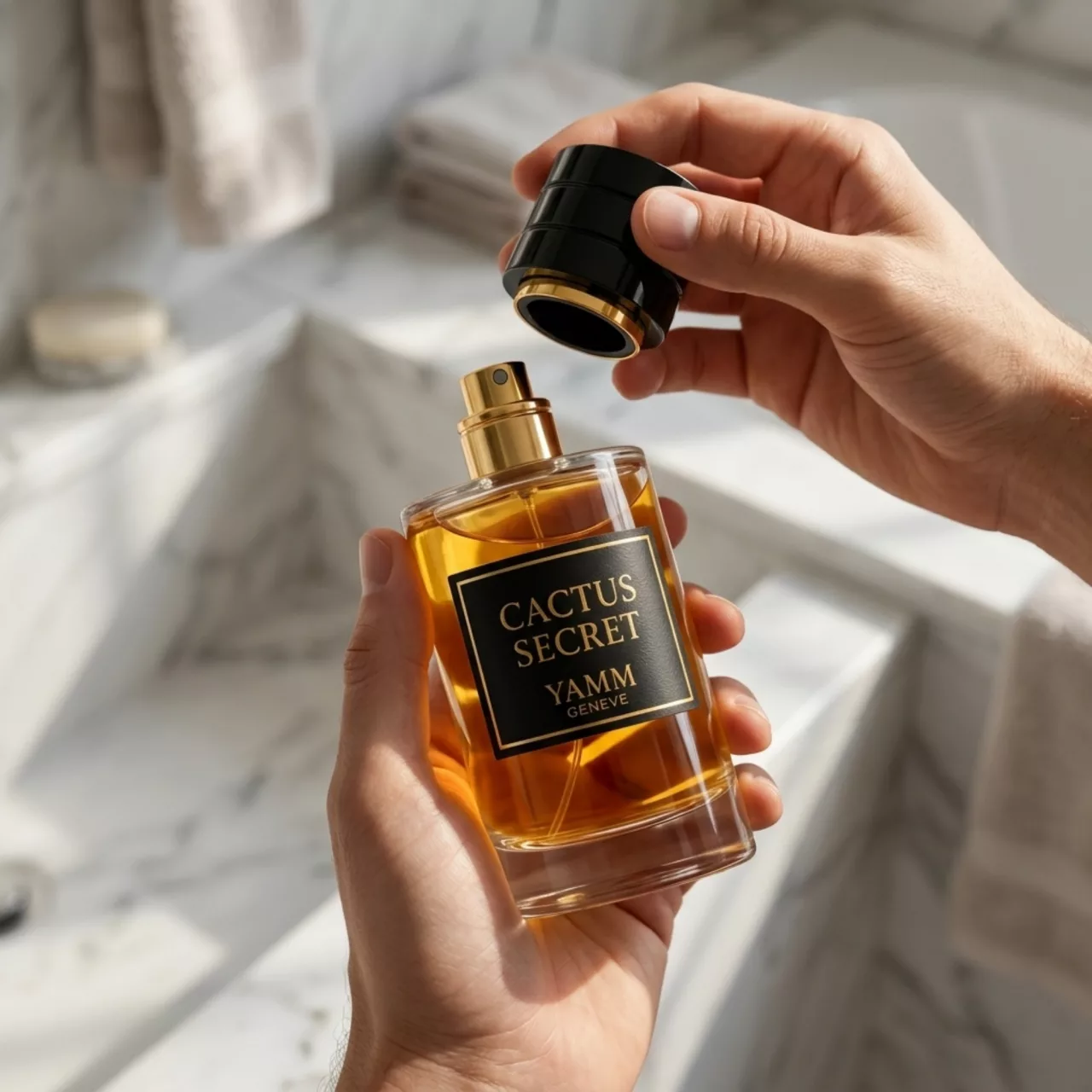 Cactus Secret extrait de parfum mixte YAMM Genève inspiré de Cactus Garden aux notes de tête Néroli, Angélique, Coriandre, Bergamote, Limone Costa d'Amalfi, Rose, cœur Jasmin, Jacinthe, Ylang-ylang, Patchouli, Mimosa et fond Bois de santal, Ambre, Mousse de chêne, Vétiver, Civette, Castoréum, Musc visuel 04
