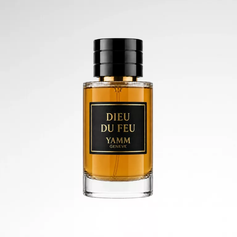 Dieu Du Feu extrait de parfum mixte YAMM Genève inspiré de God of Fire aux notes de tête Mangue, Gingembre, Citron, Fruits rouges, cœur Coumarine, Jasmin, Cèdre et fond Musc, Oud, Ambre, Cypriol visuel 01