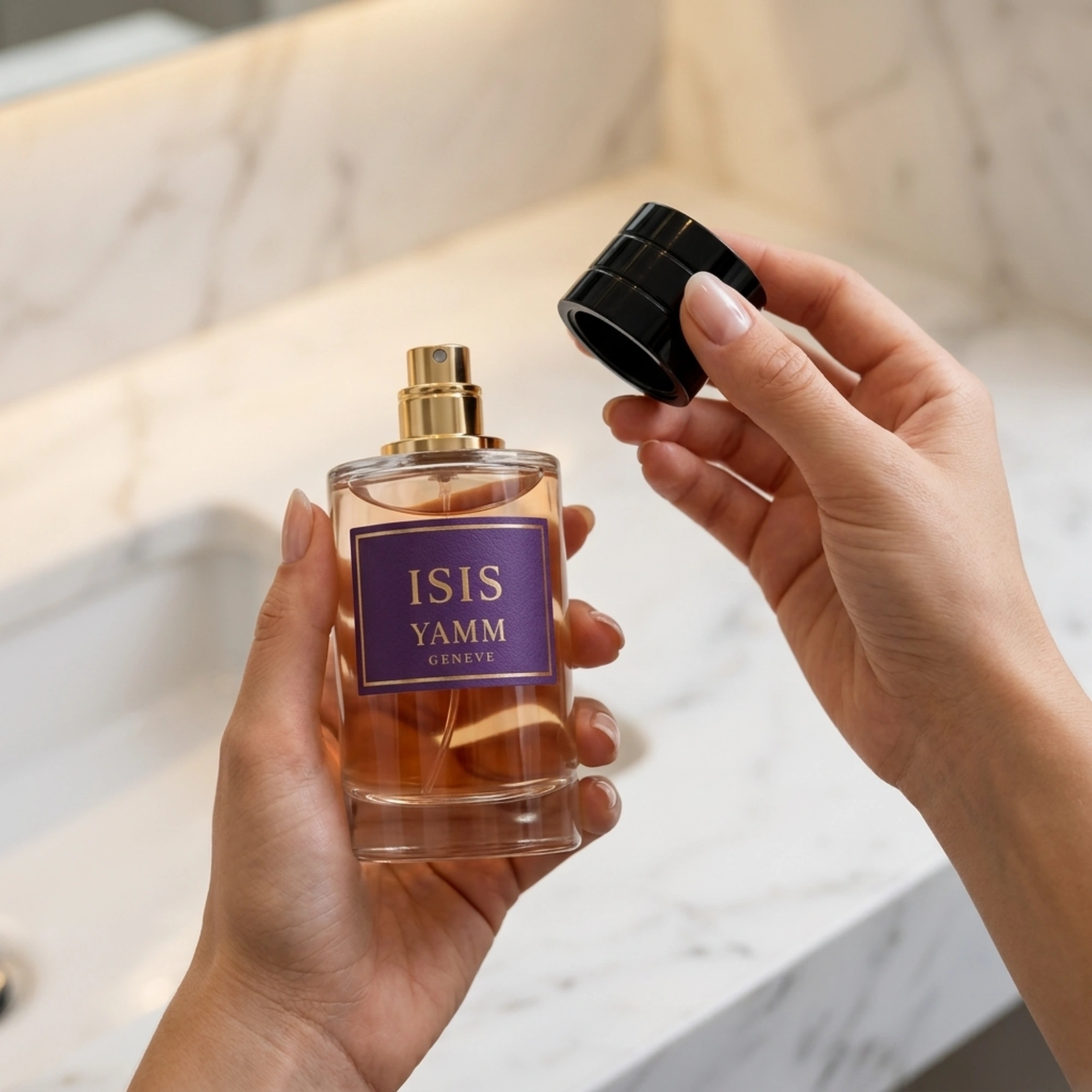 Isis extrait de parfum femme YAMM Genève inspiré de Si aux notes de tête Bourgeon de cassis, cœur Rose de Mai, Freesia et fond Vanille, Patchouli, Notes boisées, Ambroxan visuel 04