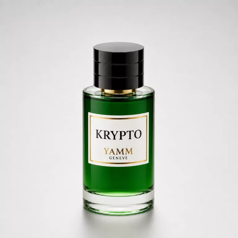Krypto extrait de parfum mixte YAMM Genève inspiré de Kryptonite aux notes de tête Fève tonka, Aldéhydes, cœur Cèdre, Jasmin sambac, Iris et fond Amande, Bois de santal blanc visuel 01