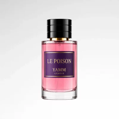 Le Poison extrait de parfum femme YAMM Genève inspiré de Poison Girl aux notes de tête Orange givrée, Orange amère, Citron, cœur Fleur d’oranger, Néroli, Rose de Grasse, Rose de Damas et fond Vanille, Caramel, Fève tonka, Héliotrope, Bois de cachemire visuel 01