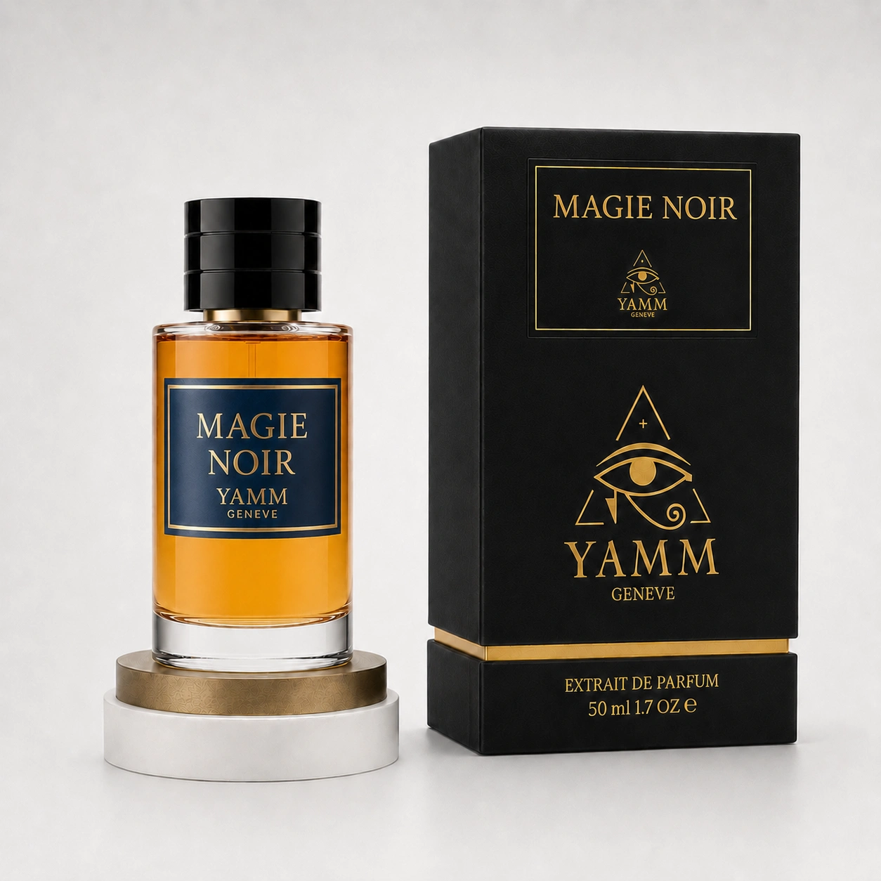 Magie Noir extrait de parfum mixte YAMM Genève inspiré de Erba Pura Magica aux notes de tête Fruits juteux, Citron, Bergamote, Jasmin, cœur Accords balsamiques, Racine d’iris et fond Caramel, Ambre, Musc, Bois de cèdre visuel 04