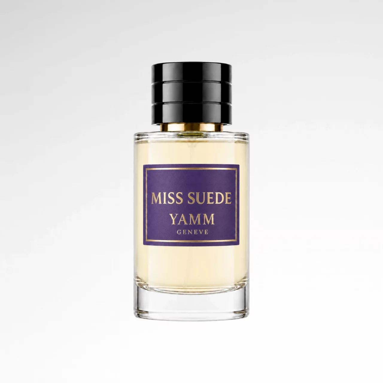 Miss Suede extrait de parfum femme YAMM Genève inspiré de White Suede aux notes de tête Thym, Thé, cœur Muguet, Safran, Rose et fond Daim, Musc, Bois de santal, Résine oliban, Ambre visuel 01