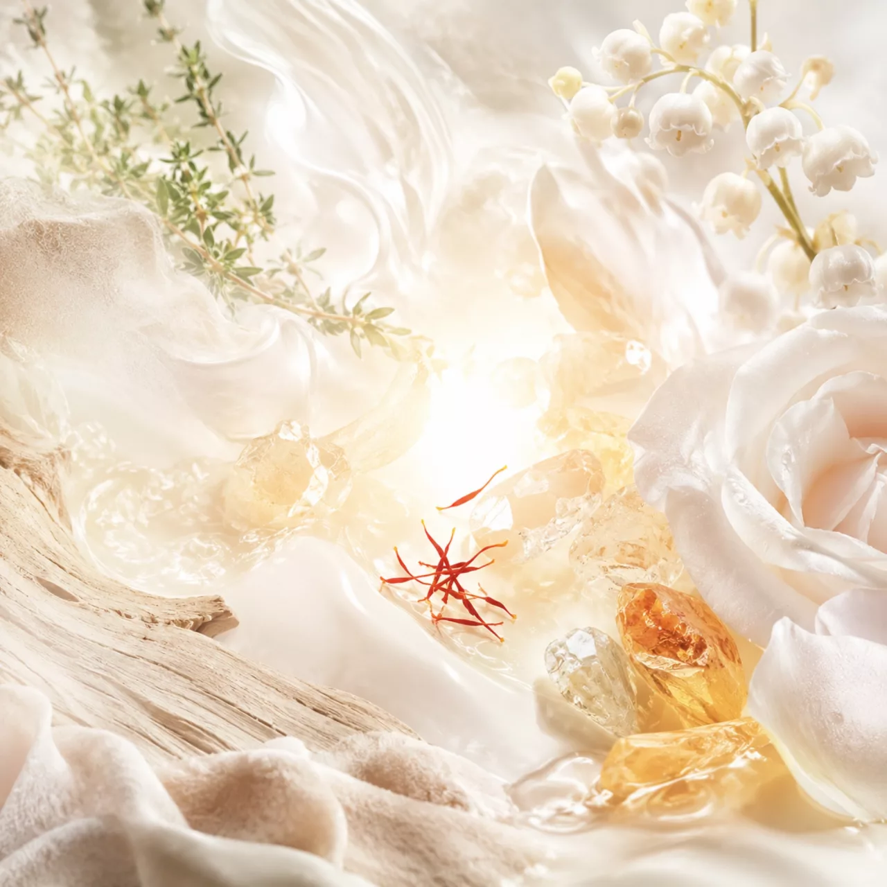 Miss Suede extrait de parfum femme YAMM Genève inspiré de White Suede aux notes de tête Thym, Thé, cœur Muguet, Safran, Rose et fond Daim, Musc, Bois de santal, Résine oliban, Ambre visuel 07