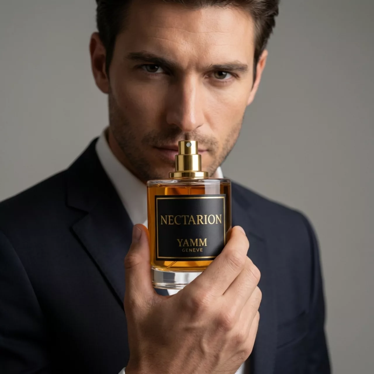 Nectarion extrait de parfum mixte YAMM Genève inspiré de Angel's Share aux notes de tête Cognac, cœur Cannelle, Fève de tonka, Chêne, Hedione et fond Vanille, Praliné, Bois de santal, Amande caramélisée visuel 04