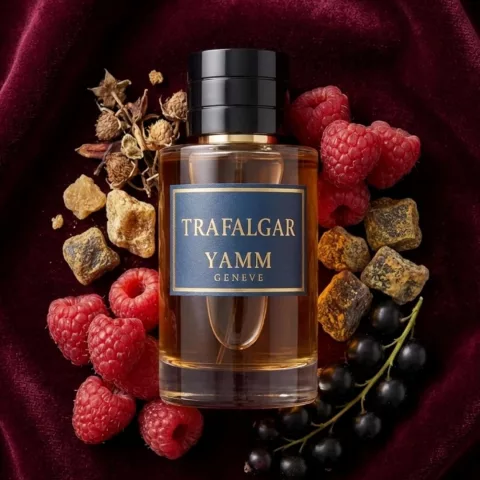 Trafalgar extrait de parfum mixte YAMM Genève inspiré de Rouge Trafalgar aux notes de tête Framboise, Fraise, Cerise noire, Mandarine, cœur Cassis, Pamplemousse et fond Musc, Patchouli visuel 01