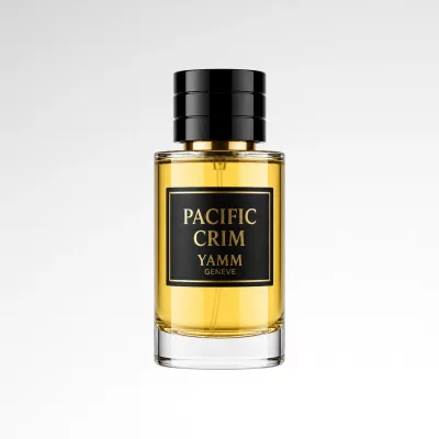 Pacific Crim extrait de parfum mixte YAMM Genève inspiré de Pacific Chill aux notes de tête Cédrat, Orange, Menthe, Citron, Cassis, Coriandre, cœur Abricot, Basilic, Graines de carotte, Rose de Mai et fond Figue, Dattes, Ambrette visuel 01