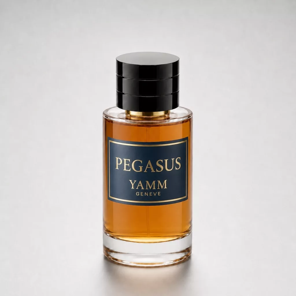 Pegasus extrait de parfum homme YAMM Genève inspiré de Pegasus aux notes de tête Héliotrope, Bergamote, Cumin, cœur Amande amère, Lavande, Jasmin et fond Vanille, Bois de santal, Ambre visuel 01