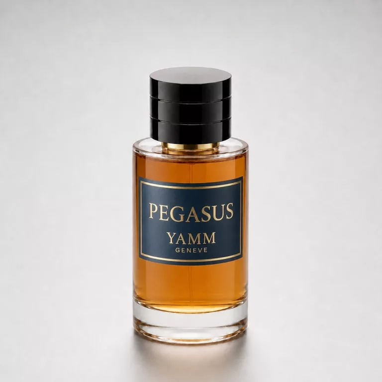 Pegasus extrait de parfum homme YAMM Genève inspiré de Pegasus aux notes de tête Héliotrope, Bergamote, Cumin, cœur Amande amère, Lavande, Jasmin et fond Vanille, Bois de santal, Ambre visuel 01