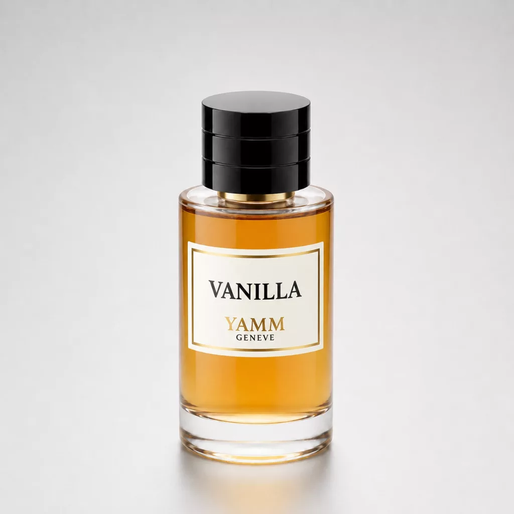 Vanilla extrait de parfum mixte YAMM Genève inspiré de Rose Vanille aux notes de tête Citron d’Italie, cœur Rose de Turquie et fond Vanille, Musc blanc, Cèdre visuel 01