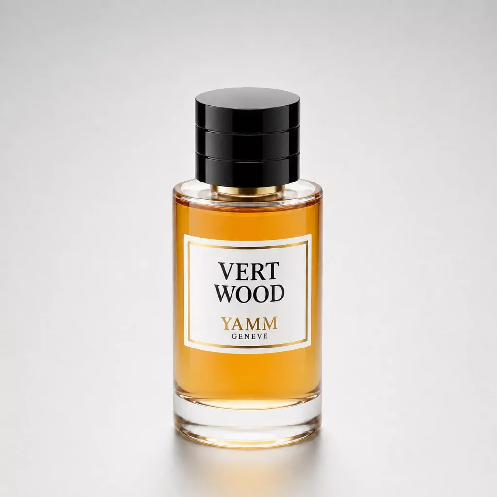 Vert Wood extrait de parfum homme YAMM Genève inspiré de Man Wood aux notes de tête Agrumes sucrés, Citron, Feuilles de coriandre, cœur Cyprès, Cèdre, Vétiver et fond Benjoin visuel 01