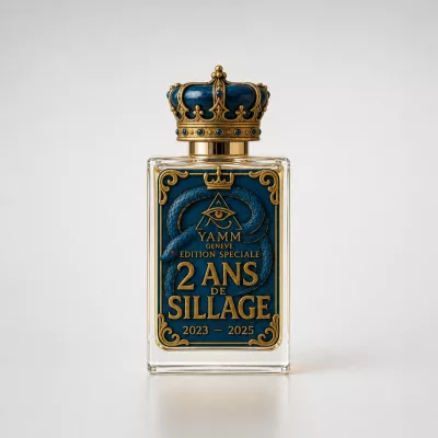2 Ans de Sillage extrait de parfum mixte Créations YAMM Genève aux notes de tête Rhum, cœur Tabac, Cannelle, Safran et fond Bois de santal, Hedione visuel 01