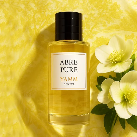 Abre Pure extrait de parfum mixte YAMM Genève inspiré de Erba Pura aux notes de tête Citron de Sicile, Orange, Bergamote de Calabre, cœur Fruits juteux et solaires et fond Musc blanc, Vanille de Madagascar, Ambre doré visuel 01