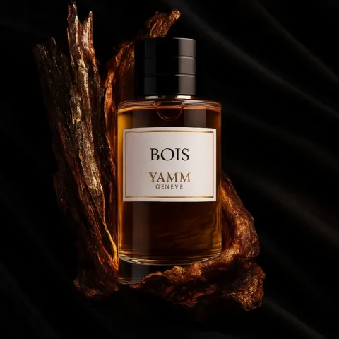 Bois extrait de parfum mixte YAMM Genève inspiré de Bois d'Argent aux notes de tête Iris, Cyprès, Baies de genévrier, cœur Myrrhe, Patchouli et fond Miel, Vanille, Notes boisées visuel 01