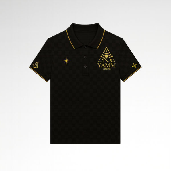 POLO ECHIQUIER Noir FACE YAMM GENÈVE