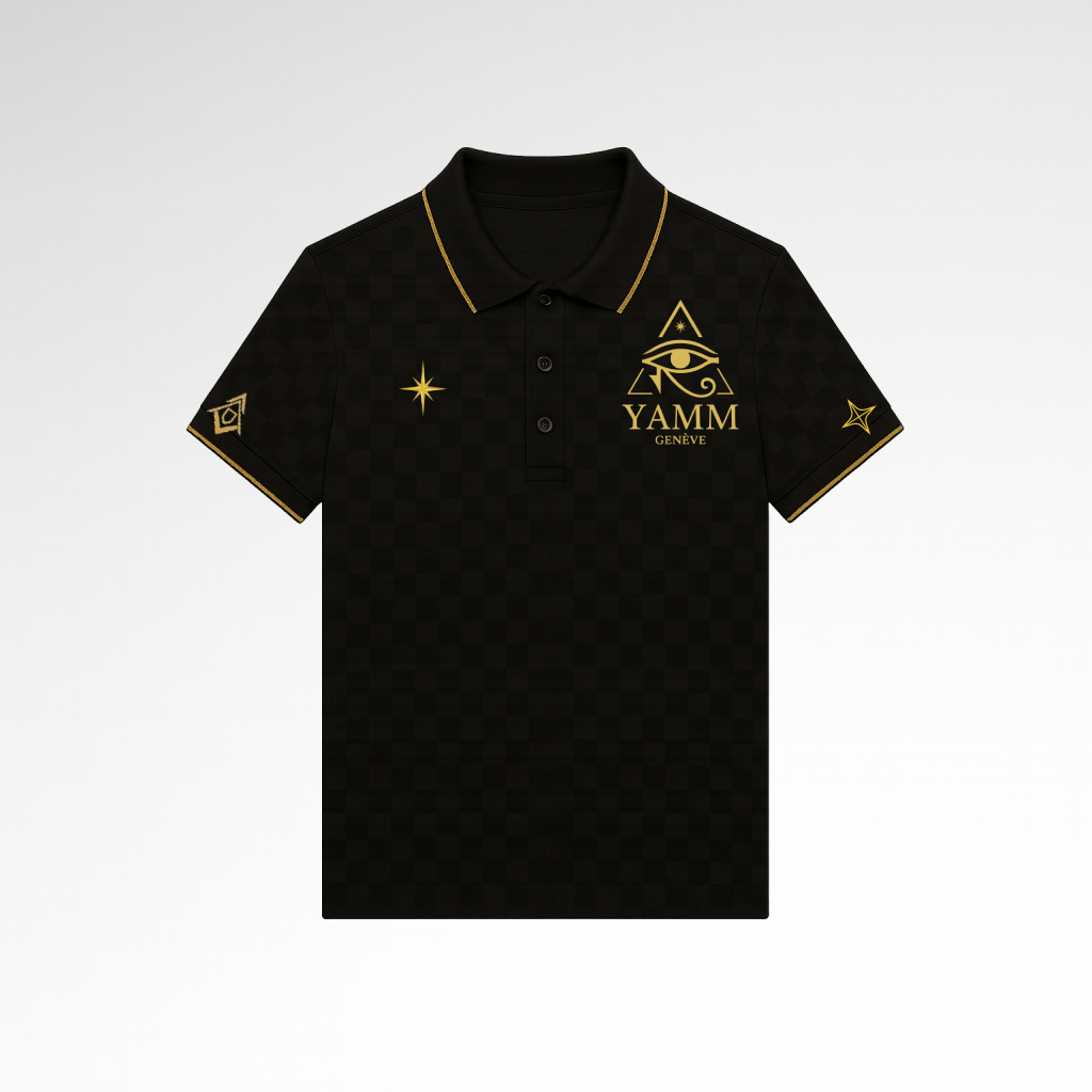 POLO ECHIQUIER Noir FACE YAMM GENÈVE