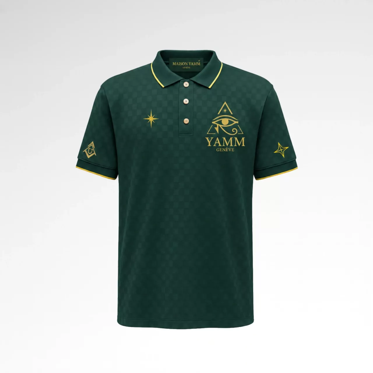 POLO ECHIQUIER VERT FACE YAMM GENÈVE