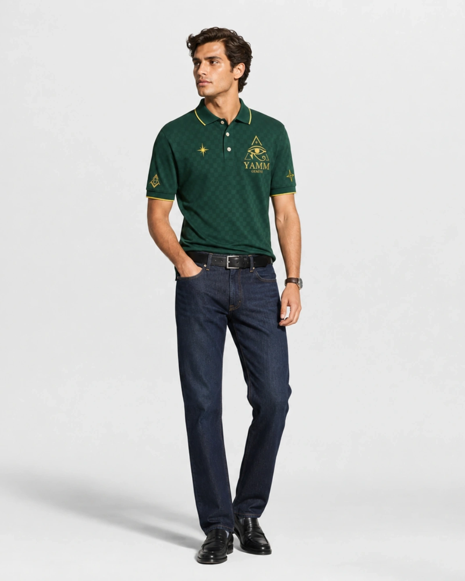 Polo Echiquier Jacquard