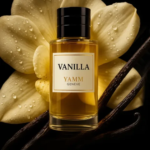 Vanilla extrait de parfum mixte YAMM Genève inspiré de Rose Vanille aux notes de tête Citron d’Italie, cœur Rose de Turquie et fond Vanille, Musc blanc, Cèdre visuel 01