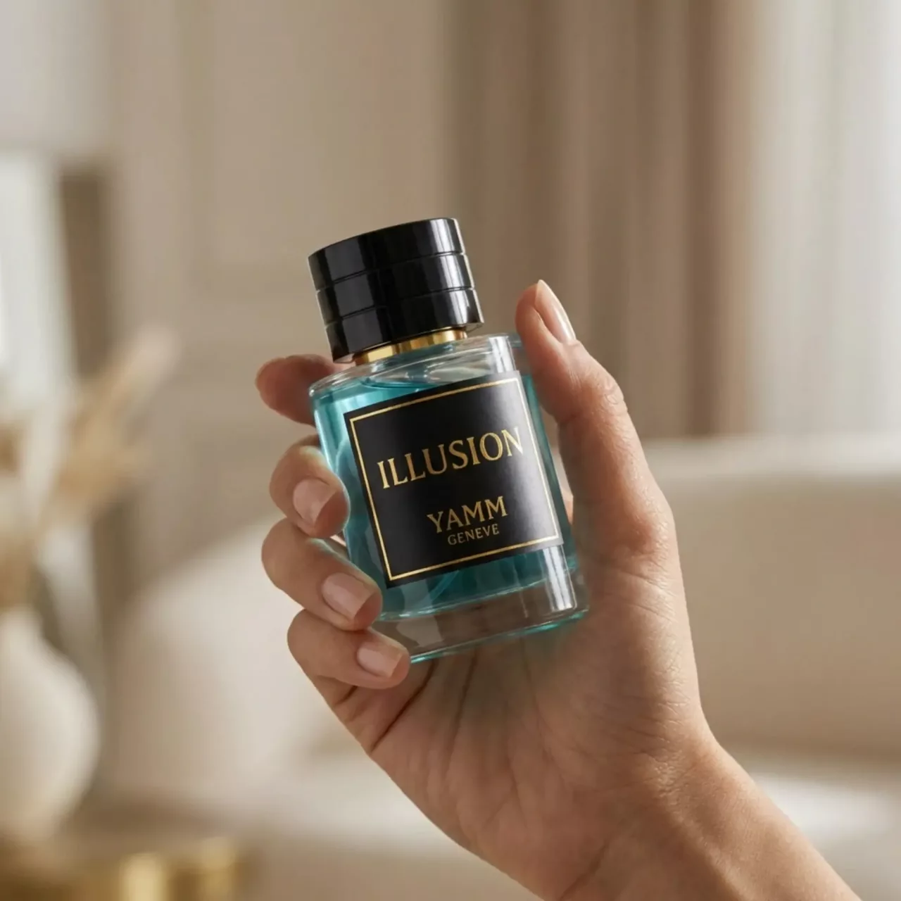 Illusion extrait de parfum homme YAMM Genève inspiré de Imagination aux notes de tête Cédrat, Bergamote de Calabria, Orange de Sicile, cœur Néroli de Tunisie, Gingembre du Nigeria, Cannelle Ceylan et fond Thé noir chinois, Ambroxan, Gaïac, Résine oliban visuel 02