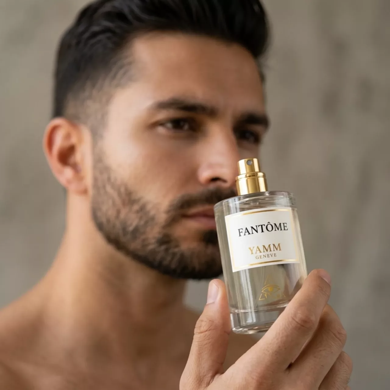 Fantôme extrait de parfum homme YAMM Genève inspiré de Phantom aux notes de tête Cardamome, Bergamote, Rhubarbe, Citron, cœur Lavande, Cèdre, Patchouli, Géranium et fond Vanille, Baume de Tolu, Vétiver d’Haïti visuel 06