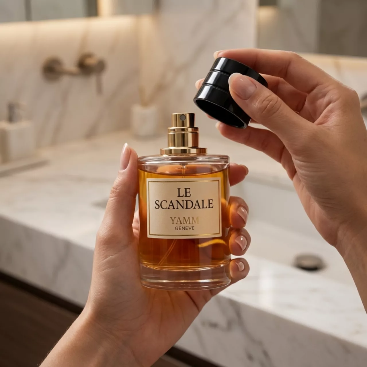 Le Scandale extrait de parfum femme YAMM Genève inspiré de Scandal aux notes de tête Orange sanguine, Mandarine, cœur Miel, Gardénia, Fleur d’oranger, Jasmin, Pêche et fond Cire d’abeille, Caramel, Patchouli, Réglisse visuel 04