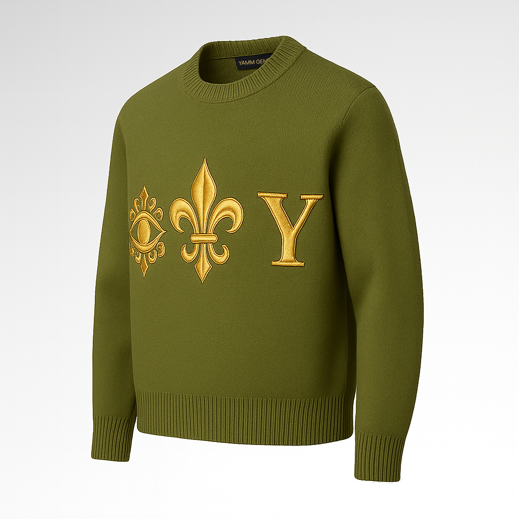 PULL YAMM Genève Olive de 3/4
