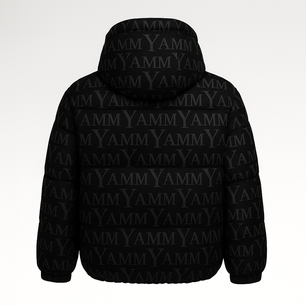 Vue de dos YAMM Genève doudoune lettrine