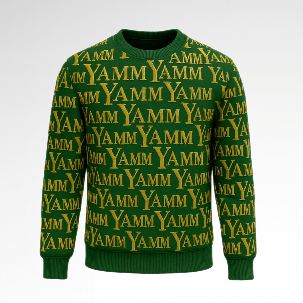 Pull Vert et OR YAMM Genève - Yammologie vue de face