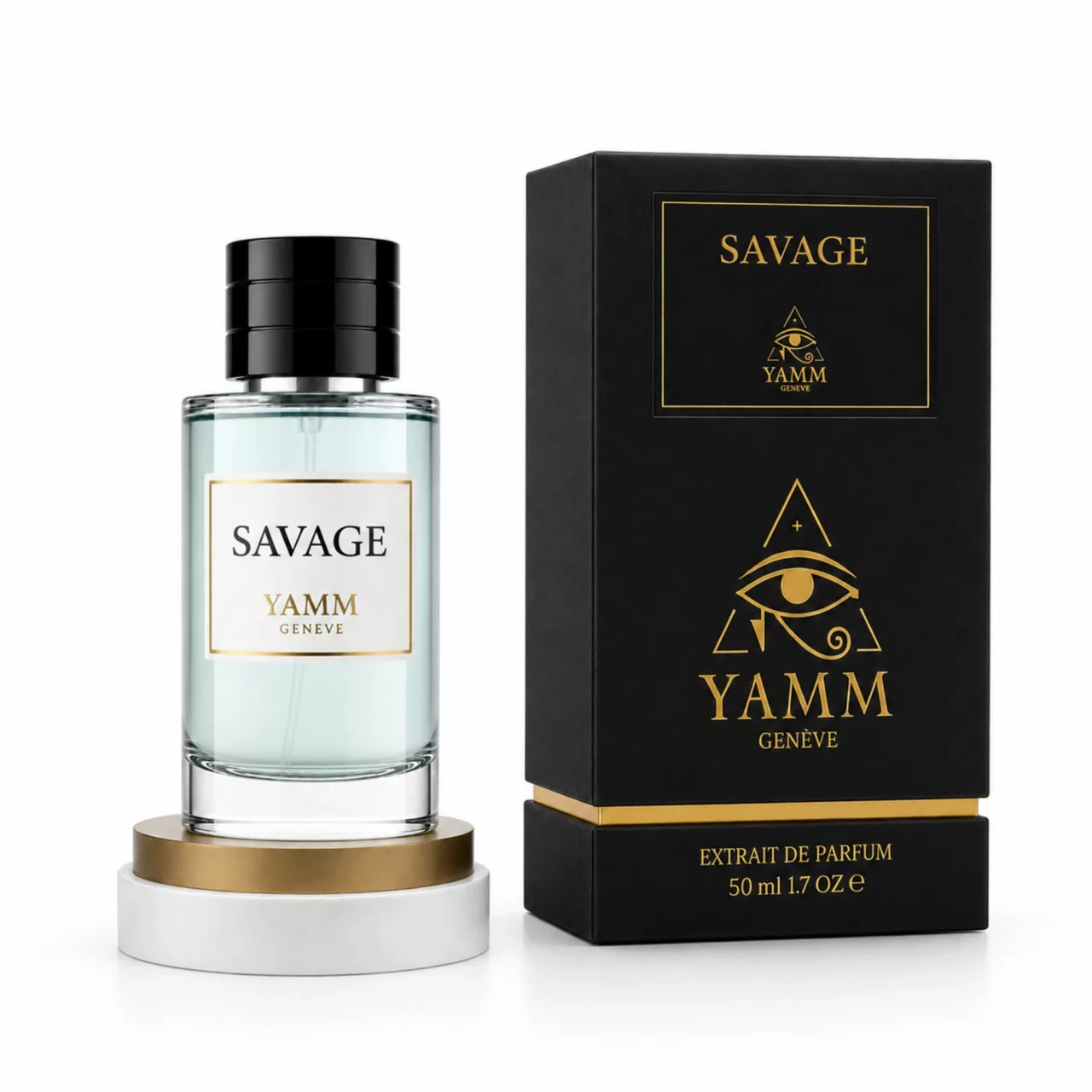 Savage extrait de parfum homme YAMM Genève inspiré de Sauvage aux notes de tête Bergamote de Calabre, Poivre, cœur Poivre du Sichuan, Lavande, Poivre rose, Vétiver, Patchouli, Géranium, Élémi et fond Ambroxan, Cèdre, Ciste visuel 04