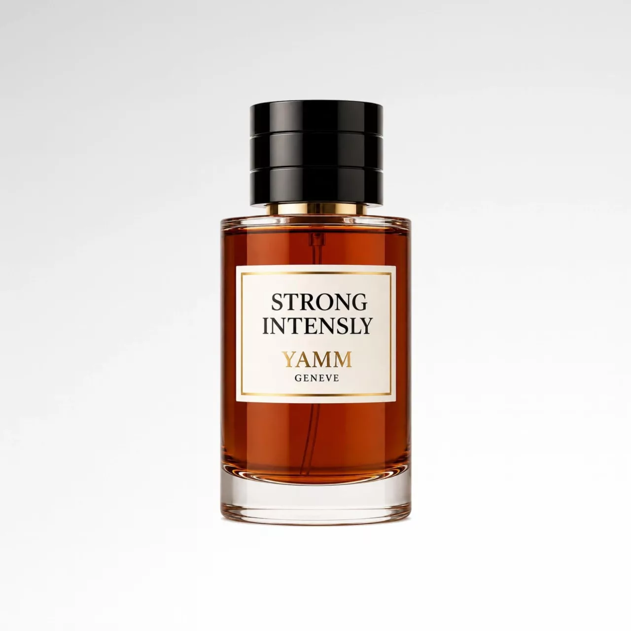 Strong Intensly extrait de parfum homme YAMM Genève inspiré de Stronger With You Intensely aux notes de tête Poivre rose, Genévrier, Violette, cœur Toffee, Cannelle, Lavande, Sauge et fond Vanille, Ambre, Fève de tonka, Daim visuel 02