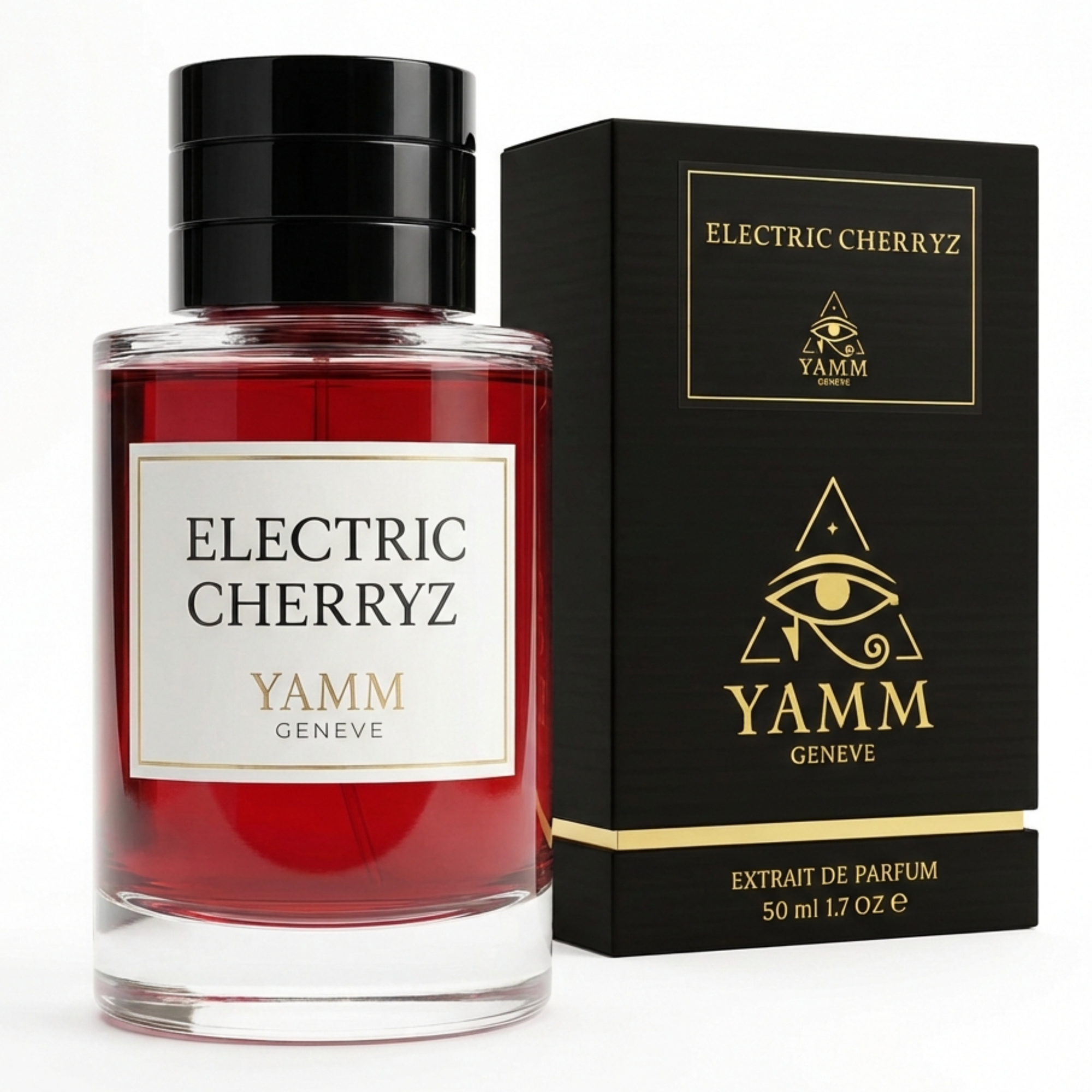 Electric Cherryz extrait de parfum mixte YAMM Genève inspiré de Electric Cherry aux notes de tête Cerise, Gingembre, cœur Jasmin Sambac et fond Poivre rose, Musc, Ambrettolide visuel 03