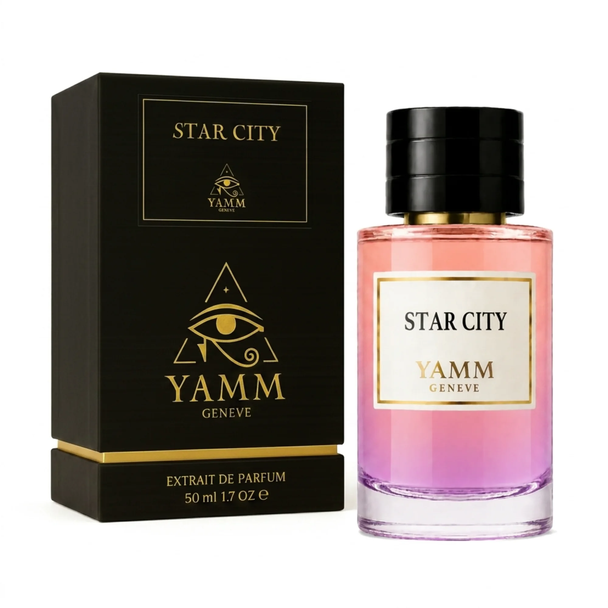 Star City extrait de parfum mixte YAMM Genève inspiré de City of Stars aux notes de tête Citron vert, Orange sanguine, Mandarine sanguine, Citron, Bergamote, cœur Fleur de tiaré et fond Notes poudrées, Musc, Bois de santal visuel 03