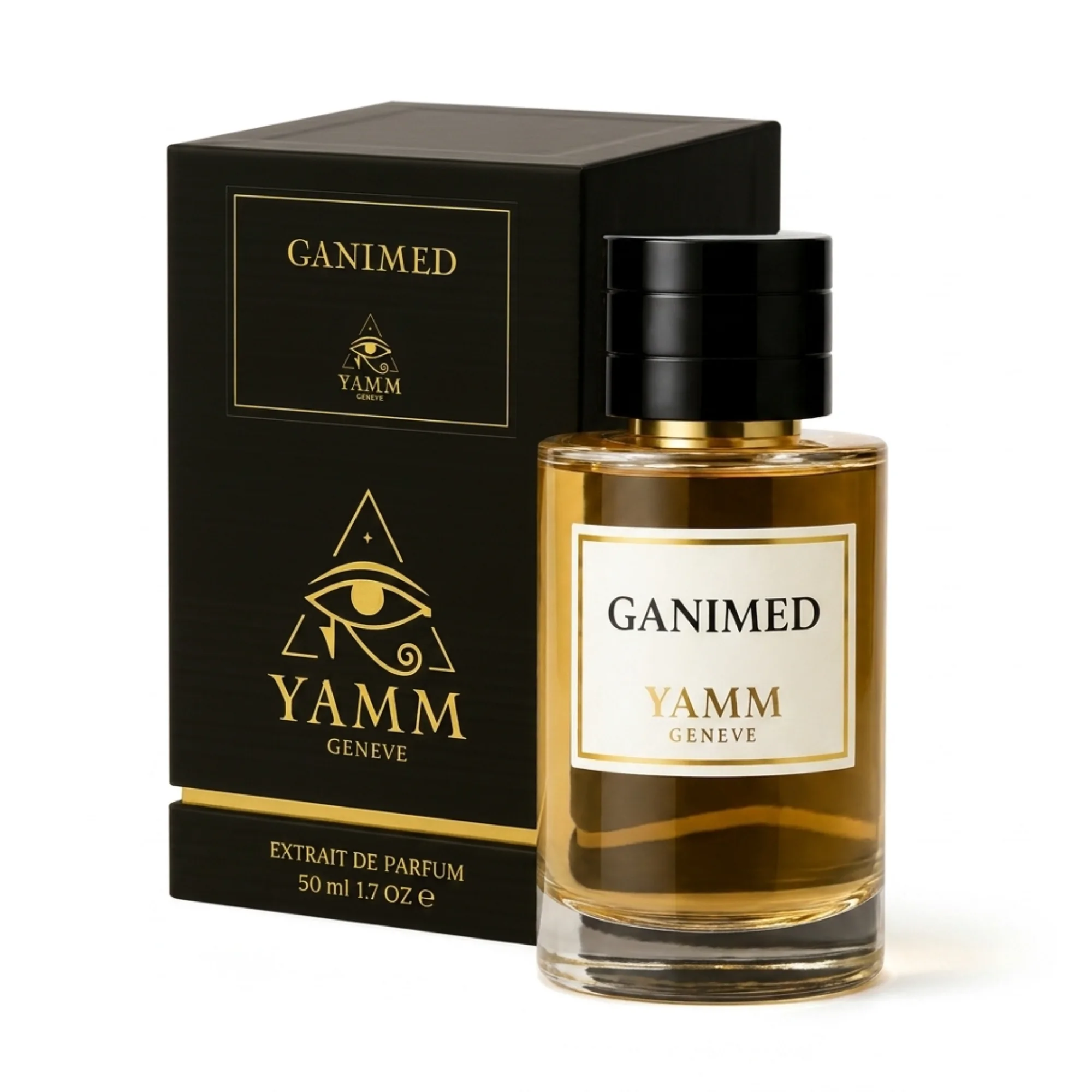 Ganimed extrait de parfum mixte YAMM Genève inspiré de Ganymede aux notes de tête Safran, Mandarine d’Italie, cœur Osmanthus de Chine, Feuille de violette, Immortelle et fond Notes minérales, Daim, Bois d’Akigala, Musc, Cèdre, Patchouli visuel 03