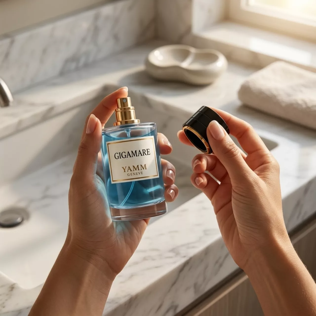 Gigamare extrait de parfum mixte YAMM Genève inspiré de Megamare aux notes de tête Bergamote, Citron, cœur Algue, Calone, Hedione et fond Musc, Ambroxan, Cèdre visuel 05