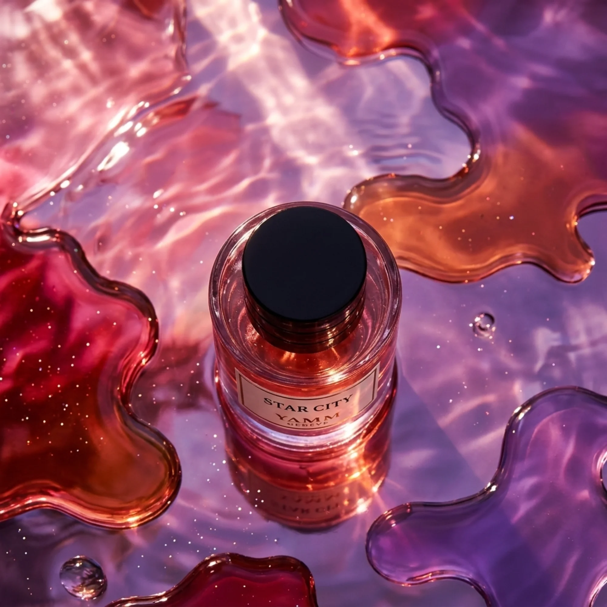 Star City extrait de parfum mixte YAMM Genève inspiré de City of Stars aux notes de tête Citron vert, Orange sanguine, Mandarine sanguine, Citron, Bergamote, cœur Fleur de tiaré et fond Notes poudrées, Musc, Bois de santal visuel 07