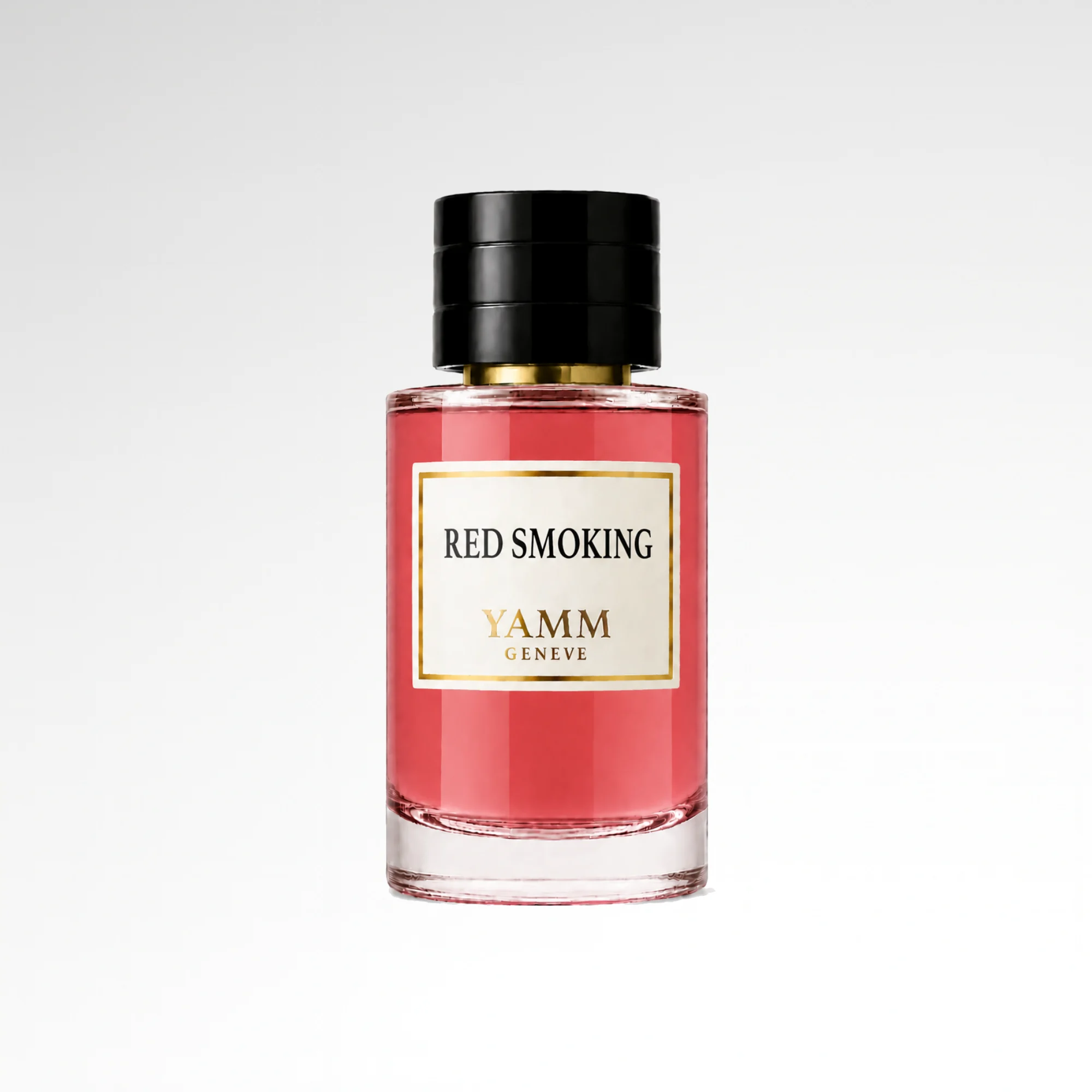Red Smoking extrait de parfum mixte YAMM Genève inspiré de Rouge Smoking aux notes de tête Cerise, Poivre rose, Bergamote, cœur Gousse de vanille noire, Héliotrope, Fleur d’oranger et fond Fève de tonka, Bois de cachemire, Musc blanc, Ambroxan, Violette, Ciste visuel 02