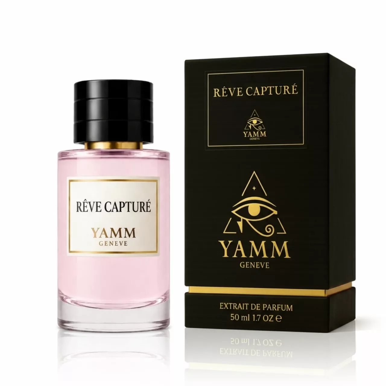 Rêve Capturé extrait de parfum femme YAMM Genève inspiré de Attrapes Rêves aux notes de tête Litchi, Gingembre, Bergamote, cœur Pivoine, Rose de Turquie, Cacao et fond Patchouli visuel 03