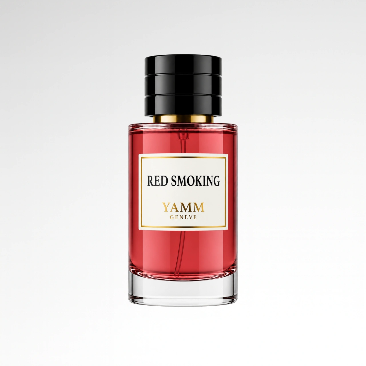 Red Smoking extrait de parfum mixte YAMM Genève inspiré de Rouge Smoking aux notes de tête Cerise, Poivre rose, Bergamote, cœur Gousse de vanille noire, Héliotrope, Fleur d’oranger et fond Fève de tonka, Bois de cachemire, Musc blanc, Ambroxan, Violette, Ciste visuel 02