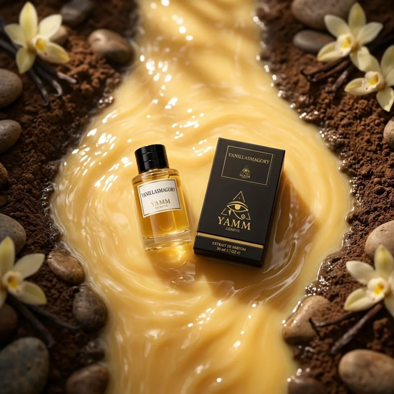 Vanillasmagory extrait de parfum mixte YAMM Genève inspiré de Fantasmagory aux notes de tête Anis, Gingembre, cœur Amande, Notes fleuries et fond Vanille, Cuir visuel 08