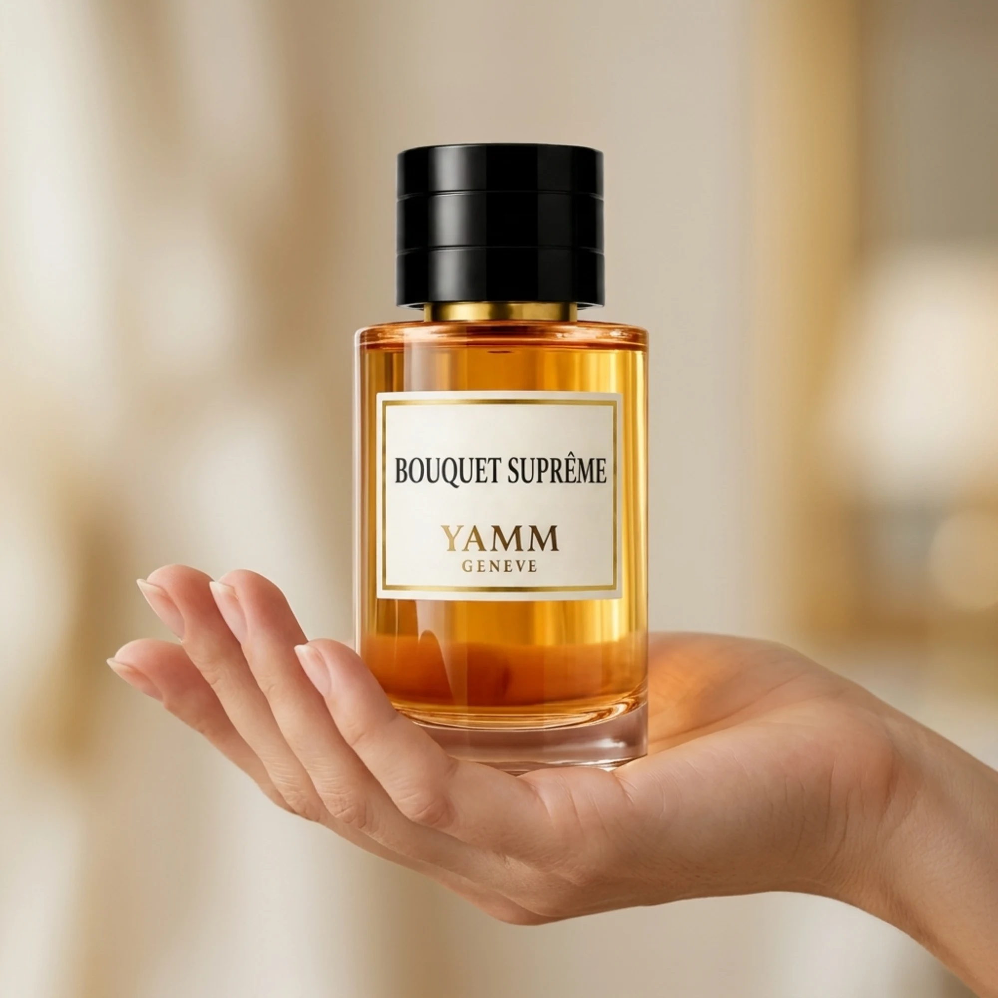 Bouquet Suprême extrait de parfum mixte YAMM Genève inspiré de Suprême Bouquet aux notes de tête Poivre rose, Bergamote, cœur Tubéreuse, Ylang-ylang et fond Ambre, Notes boisées, Patchouli visuel 04