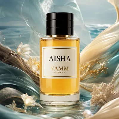 Aisha extrait de parfum mixte YAMM Genève inspiré de Magic aux notes de tête Accord ozoné, Accord salin, cœur Rose de Turquie, Praliné délicat et fond Vanille onctueuse, Amber Xtreme, Patchouli visuel 01