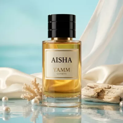 Aisha extrait de parfum mixte YAMM Genève inspiré de Magic aux notes de tête Accord ozoné, Accord salin, cœur Rose de Turquie, Praliné délicat et fond Vanille onctueuse, Amber Xtreme, Patchouli visuel 01